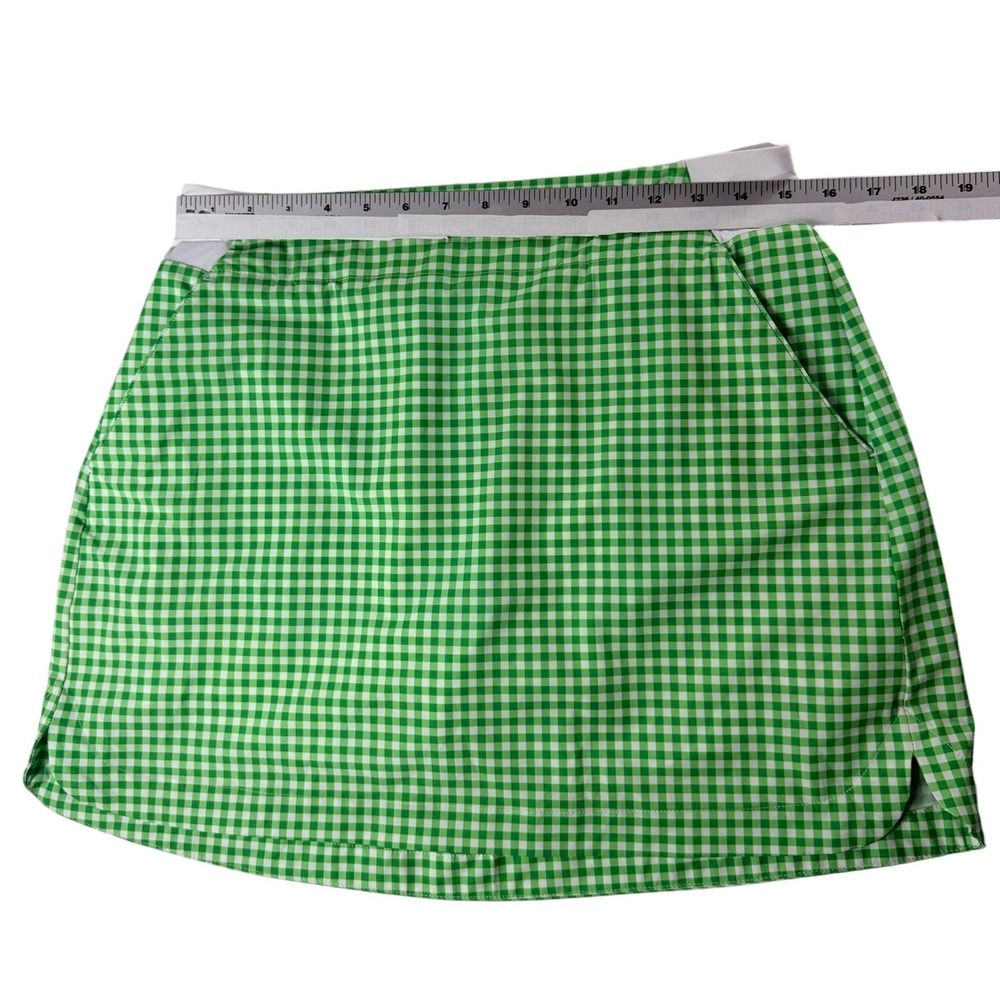 Walter Hagen Performance Green Gingham Pull On Golf Skort Womens Medium 16" NWT - Picture 5 of 9